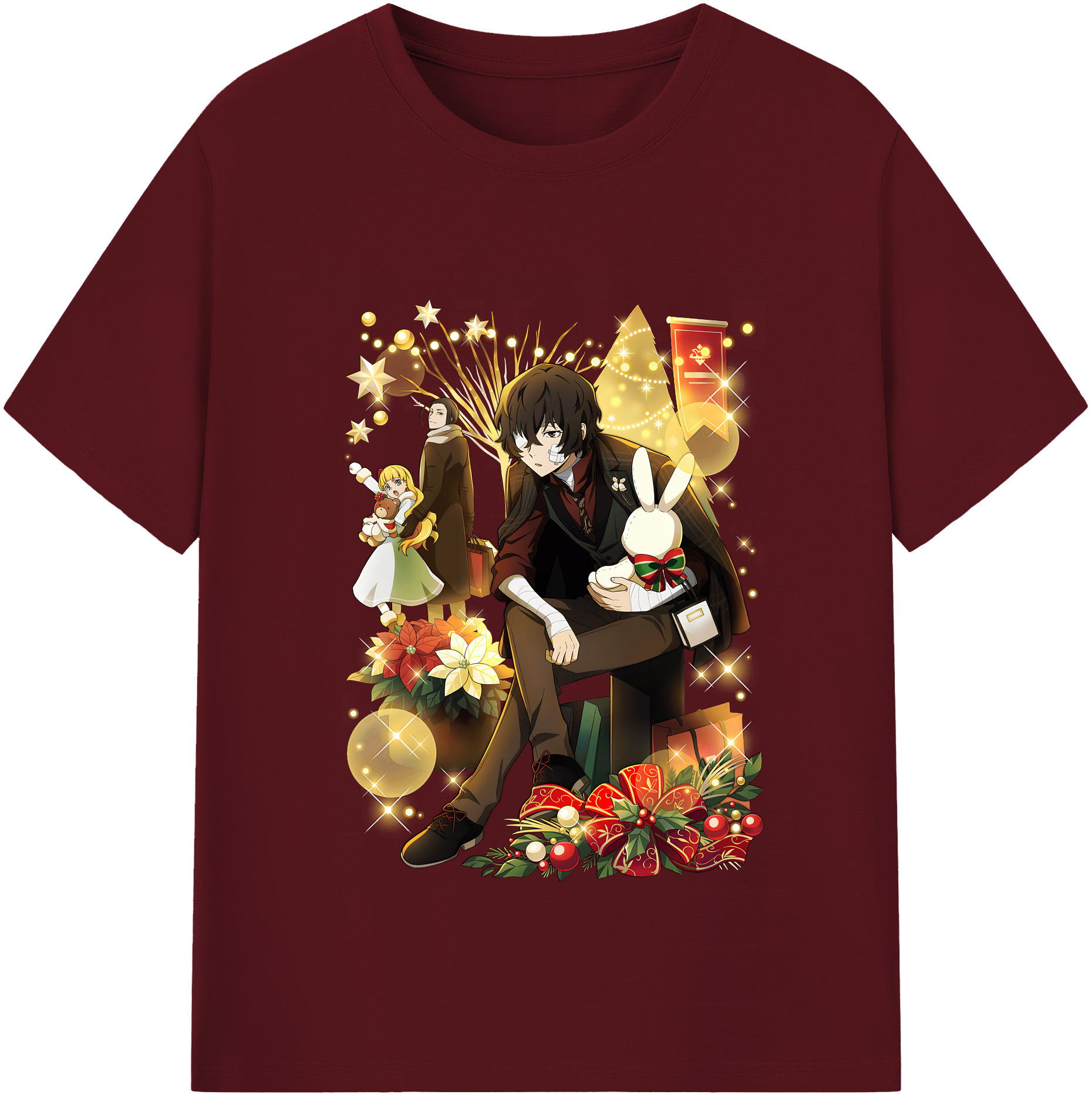 （画像用） 文豪ストレイドッグス Bungo Stray Dogs 綿100％半袖Tシャツ（フロントプリント）